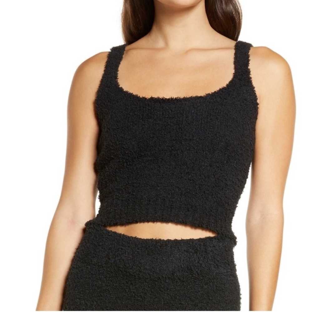 SKIMS Cozy Knit Black Tank Top ONYX